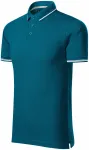 Contrasterend poloshirt voor heren, petrol blue Contrasterend poloshirt voor heren, petrol blue