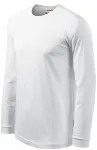 Contrasterend T-shirt voor heren met lange mouwen, witte