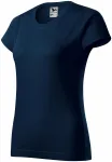 Dames eenvoudig T-shirt, donkerblauw