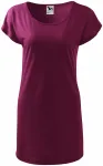 Dames lang T-shirt/jurk, fuchsia Dames lang T-shirt/jurk, fuchsia