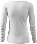 Dames nauwsluitend T-shirt, V-halslijn, witte Dames nauwsluitend T-shirt, V-halslijn, witte