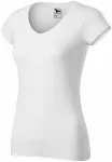 Dames slim fit T-shirt met V-halslijn, witte