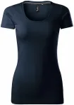 Dames T-shirt met decoratieve stiksels, ombre blauw Dames T-shirt met decoratieve stiksels, ombre blauw