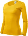 Dames T-shirt met lange mouwen, geel