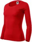 Dames T-shirt met lange mouwen, rood