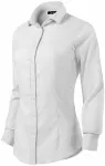 Damesblouse met lange mouwen slim fit, witte