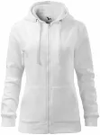 Damessweatshirt met capuchon, witte