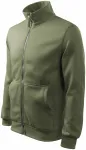 Eenvoudig herensweatshirt zonder capuchon, khaki
