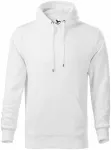 Herensweatshirt met capuchon zonder rits, witte Herensweatshirt met capuchon zonder rits, witte