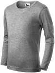 Kinder T-shirt met lange mouwen, donkergrijs marmer