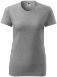 Klassiek dames T-shirt, donkergrijs marmer Klassiek dames T-shirt, donkergrijs marmer