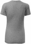 Klassiek dames T-shirt, donkergrijs marmer Klassiek dames T-shirt, donkergrijs marmer