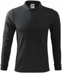 Poloshirt met lange mouwen voor heren, ebbenhout grijs Poloshirt met lange mouwen voor heren, ebbenhout grijs