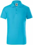 Poloshirt voor kinderen, turkoois